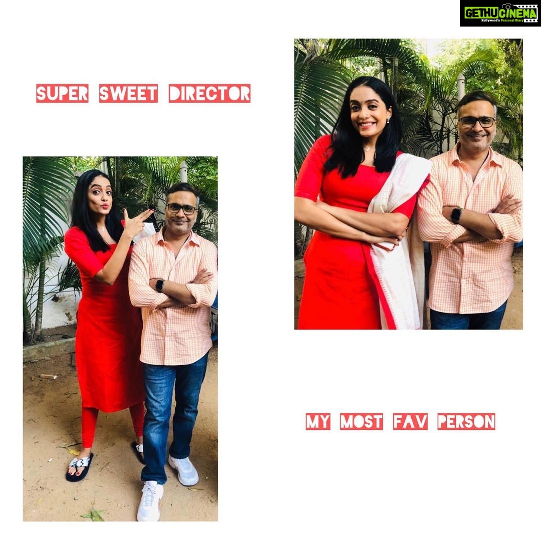 Abhirami Venkatachalam Instagram - One of the sweetest person , such a supportive director .... canβt wait for adigaram ππ» so excited after watching the trailer cut π₯ @spbcharan thanks for giving me this opportunity really means a lot to me ππΌππΌππΌ m blessed to be with the team .... costume- @jenyappleblossom #shootdiaries #shoot #webseries #fun #hardwork #nevergiveup #life #challenge #fighter #comeback #soon #director #goodhuman #blessings #miracle #abhirami #abhiramivenkatachalam