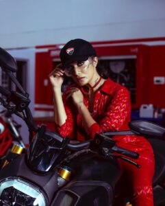 Abhirami Venkatachalam Instagram - Wardrobe courtesy: @withlovekiraah  @kiraahindia  Photography: @reshamthappa  Makeup&hair: @sangi_avias_makeup  location: @ducatichennaivst