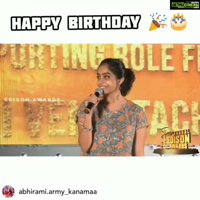 Abhirami Venkatachalam Instagram - Awww I love this .... @abhirami.army_kanamaa thank you so much for this wish edit ... and yesssssss I love Thalapathy ♥️ happy happy birthday to you
