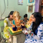 Adah Sharma Instagram - Proud paati 😁 Paati collects all newspaper clippings of her granddaughter 🫀🫀🫀🫀❤️ I'm soooo lucky I got a chance to create GaneshJis murti with these skilled women 😘 @prashantkjadhav007 took these pictures . We did a shoot together (in 2021 i think)with @petaindia to get horse carriages off the roads and opt for e-victorias. He won an award for those pics 😍😍 Paati has an off from school this weekend and we are going to watch 4 movies back to back !! Jawaan, OMG 2 ,Gadar 2 and Rocky aur Rani ki prem Kahani ...ok byeee