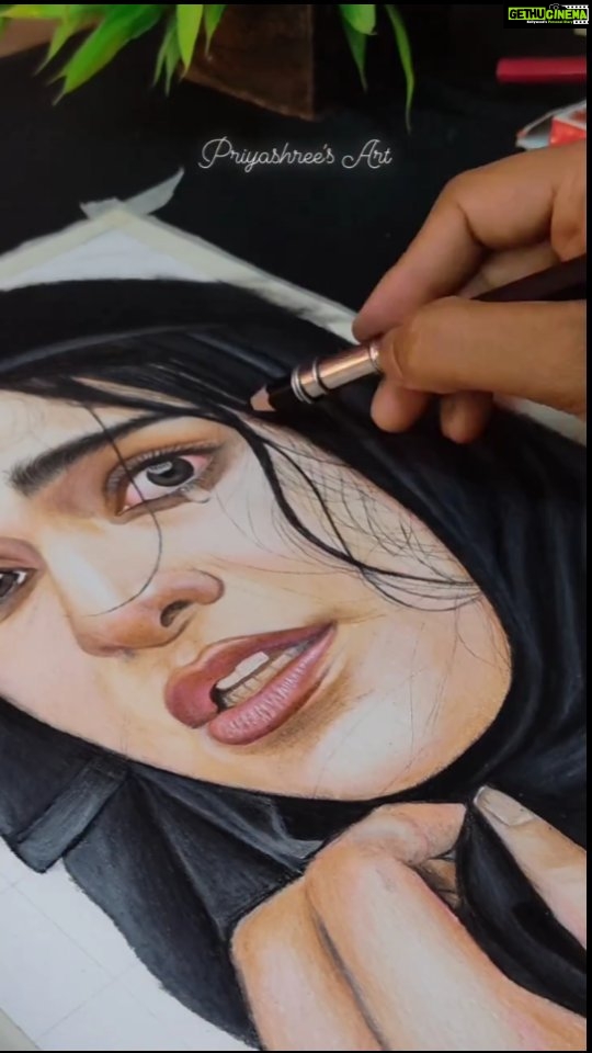 Adah Sharma Instagram - Portrait painting of @adah_ki_adah . . . Art by . @artistic_priyashree