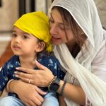 Addite Shirwaikar Malik Instagram - About last evening.. Mimi & Dadi wanted to go to gurudwara & I wanted to party.. Mimi said if u have faith u get wat u want..Waheguru jis house had a birthday party 🎈 it was decorated with balloons.. Thank you waheguruji.. Happy Sunday to all ❤️
