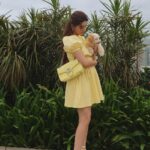 Aditi Bhatia Instagram - twinning with my angel boy 💛 wearing @revolve #revolveme