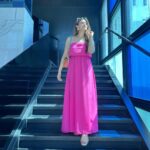 Aditi Gautam Instagram - On Mondays we add a lil pink to the blues 💕💕 . . . . . . . . #blue #dresses #blueskies #dressup #dressblues #bestoftheday #sunset #heels #summer #view #ootd #explore #instagram Yauatcha BKC