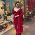 Aditi Gautam Instagram - Say hello to Sandhya! Watch #athidhi on @disneyplushstel @disneyplushotstar streaming now! Don’t forget to swipe till the end for some bts! Last one is the best! . . . . . . . . . #saree #redsaree #sareelover #bts #picoftheday #sareeindia #sareefashion #grwm #explore #teluguactress #athidhionhotstar