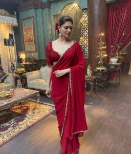 Aditi Gautam Instagram - Say hello to Sandhya! Watch #athidhi on @disneyplushstel @disneyplushotstar streaming now! Don’t forget to swipe till the end for some bts! Last one is the best!
.
.
.
.
.
.
.
.
.
#saree #redsaree #sareelover #bts #picoftheday #sareeindia #sareefashion #grwm #explore #teluguactress #athidhionhotstar