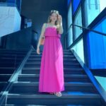 Aditi Gautam Instagram - On Mondays we add a lil pink to the blues 💕💕 . . . . . . . . #blue #dresses #blueskies #dressup #dressblues #bestoftheday #sunset #heels #summer #view #ootd #explore #instagram Yauatcha BKC