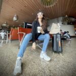 Aditi Gautam Instagram - Promotions #athidi . . . . . . . . . . . . #picoftheday #bestoftheday #airport #airportfashion #airportlook #coffee #coffeetime #morning #flight #travel #travelphotography #trending #exploremore #viralpost #actress #teluguactress #telugucinema