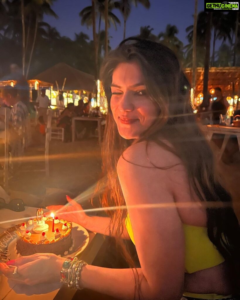 Aditi Gautam Instagram - Tere Pyar Mein 🔥 . . . . . . . #bikini #goa #cake #eatwithme #photograph #sky #candles #strongnotskinny #modelface Thalassa Beach Boutique Resort