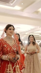 Aditi Gautam Instagram - After more than 100 stage shows, this was the only time I got nervous dancing 🙈 . . . . . . . . . . #reelsinstagram #reelkarofeelkaro #reelitfeelit #trending #explore #fyp #dancingbride #sajna #wedding