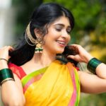 Aditi Prabhudeva Instagram - 🌻 . . . . 📸 @rainbow_photography_official 😍 🥻@rentyourlook_by_chandangowda 💎 @beadedtreasuresjewelry 💇 @vasanthageetha259