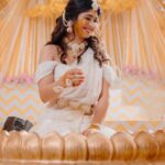 Aditi Prabhudeva Instagram - Haldi 🌻 PC : @happeningpixels Styling: @chandangowda_official Makeup: @artistryby_priyankaharish Decor : @events_factoryy