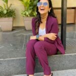 Aditi Sharma Instagram - Happyyy Monday 🌻💜 Always find a reason to laugh , it may not add years to your life but will surely add Life to your years 😉🤩 #goodvibes #countyourblessings 💫😇