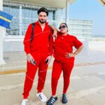 Afsana Khan Instagram - ਭਾਰਤ ਤੋ ਕੁਵੈਤ ਲਈ ਅਫ਼ਸਾਜ਼ ਜੋੜਾ ਹੋਇਆ ਰਵਾਨਾ 💫🙏 @saajzofficial @itsafsanakhan @afsanakhanmusic #afsaajz Chandigarh, India