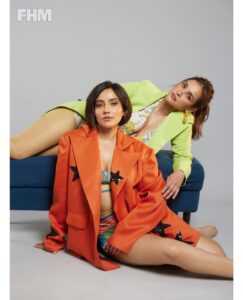Aisha Sharma Instagram - I'm putting on my Sunday best.

@nehasharmaofficial @fhmindia 

Editor: @nitin.ax
Fashion editor and stylist: @suchita_tish
Asst. : @mehaknirh
Photographer : @trishasarang
Makeup: @priyankachourasia342
Hair: @tinamukharjee_official
Shoot designed and managed by:@suchita_tish
PR Agency : @hypenq_pr 

Look 1: 
Neha’s outfit:-@ranbirmukherjeeofficial
Bracelet:-@swarovski
Earpiece:-@anaquajewels
Aisha’s outfit:-@babitamalkani 

Look 2 : 
Neha and Aisha Swimwear :-@aartivijaygupta
Neha’s blazer:-@maisonnikhilkohle
Aisha’s blazer:-@ranbirmukherjeeofficial
Jewelery:-@gaiatreelabel

Look 3 : 
Corset:-@niveditasaboocouture
Pants:-@freakinsindia
Heels:-@tiesta.shoes
Jewellery:-@anaquajewels

 Look 4 : @hummelindia