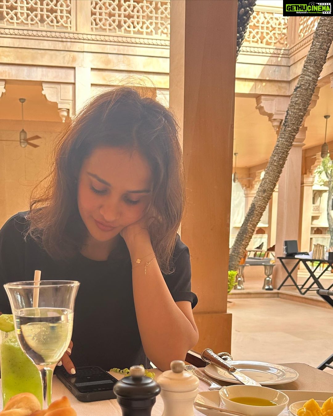 Aisha Sharma Instagram - Give yourself the time and space you need to recenter. Slowing down the ideal way @amanbagh #Amanbagh #TheSpiritOfAman #AmanWellness #AmanFoodie #AmanAdventure #incredibleindia #rajasthan #aishatravels
