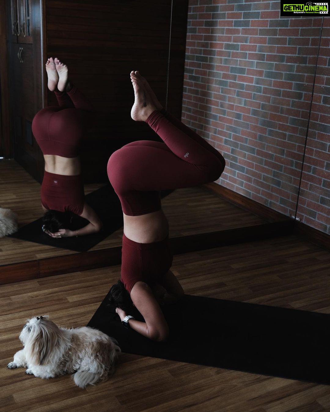 Aisha Sharma Instagram - Quality is not an act ,it is a habit. ~ Aristotle #mondaymotivation #happymonday #headstand #fitness #workoutmotivation #workoutwithaisha