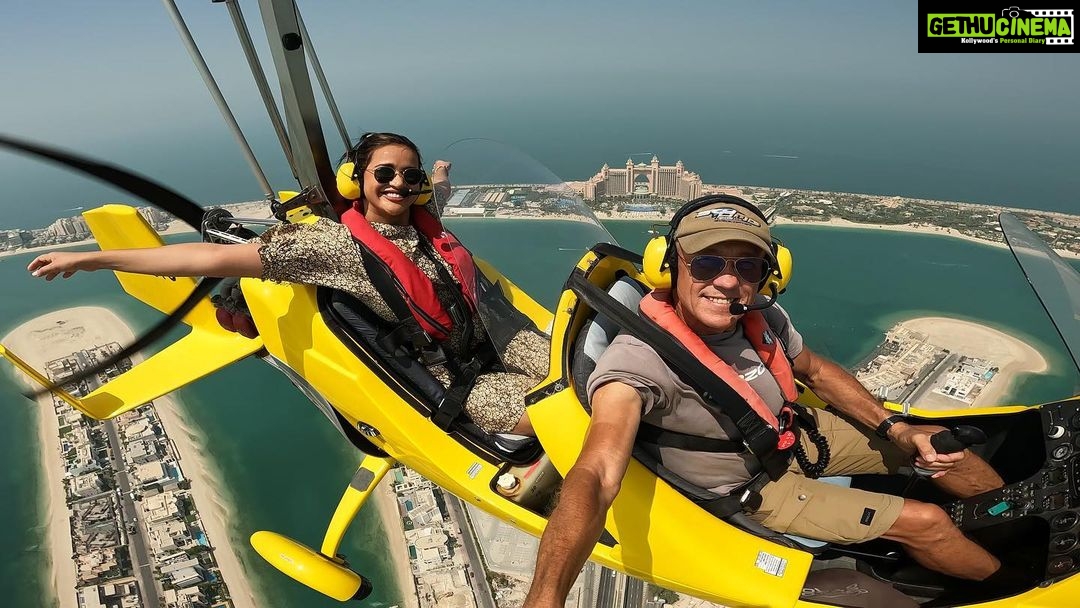 Aisha Sharma Instagram - One unconventional adventure at a time . 🫶🏾🫶🏾 #lifeofadventure #nofilterneeded #dubai #aishatravels #travel #gyroskyhub Skyhub Dubai