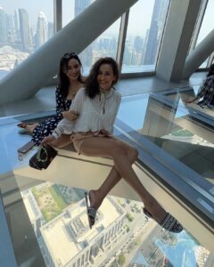 Aisha Sharma Instagram - Bonjour October 💕👯‍♀️ #sharmasisters #dubai #travel #siblings