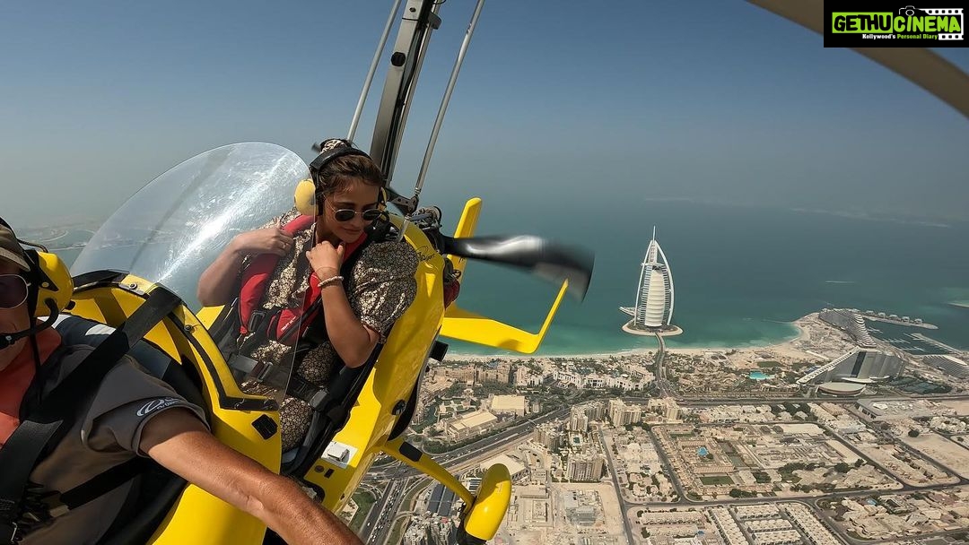 Aisha Sharma Instagram - One unconventional adventure at a time . 🫶🏾🫶🏾 #lifeofadventure #nofilterneeded #dubai #aishatravels #travel #gyroskyhub Skyhub Dubai