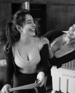 Aisha Sharma Instagram - Around neha I am bouncing off the walls like a kid who’s eaten too much sugar 😆🤓 . That’s us #sharmasisters 
@nehasharmaofficial 
📸 - @mikedesir #blacknwhite #photograph #siblings #bestfriends #bestie #ﬁtness