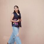 Aishwarya Lekshmi Instagram - I spy with my eye my stylist rolling her eyes, coz i havnt posted the looks from our promotional tour . So bear with me until the rolling stops . Look 4 | Mumbai Jacket - @yavi Jewellery - @amamajewels Footwear - @oceedeeshoes Styled by - @openhousestudio.in Style team - @poojakaranam @mehavenkatesh @prarthanasrinivasaraja Pictures - @sbk_shuhaib Hair - @soverpukhrambam