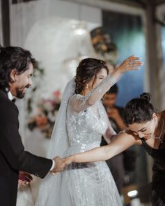 Aishwarya Lekshmi Instagram - Attended a Shaadi again, this time courtesy to @ashnshrf  finding a cute better half. Congratulations you guys!!! 

Also Congratulations to @jyothikaroy @akillereye and myself , for successfully getting eye-rolls ; 
yet again. 
#iykyk