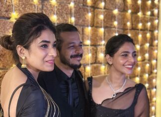 Aishwarya Lekshmi Instagram - Attended a Shaadi again, this time courtesy to @ashnshrf finding a cute better half. Congratulations you guys!!! Also Congratulations to @jyothikaroy @akillereye and myself , for successfully getting eye-rolls ; yet again. #iykyk