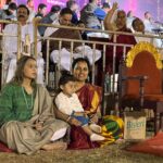 Aishwarya R. Dhanush Instagram - ‪All about yesterday n today was sheer spiritual ways n family’s grace 🙏🏼✨blessings of shiva #annamalaiyaar in abundance while my periyappa turning 80 n my cousin turned 60! #peace #love #family #guru #god 💙✨‬