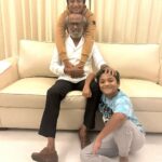 Aishwarya R. Dhanush Instagram – Cannot capture something more beautiful..
Cannot caption some such bonds ..
My birthday boy with my boys ! #grandfatherlove❤️ #grandsonsrock💙