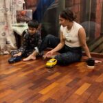 Aishwarya R. Dhanush Instagram - When you are on aunt duty n your lil nephew teaches you how to race just to get some extra time on a weeknight 🤷🏻‍♀️!#auntlife @soundaryaarajinikant you’ve got a smart one here !😂😒
