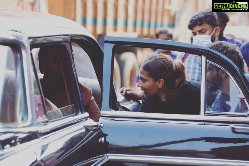 Aishwarya R. Dhanush Instagram - I look at you ..i never imagined there would come a day I’ll shoot with you ..I admire you .. I adore you .. Sometimes I look through you.. Most of the times I look at the world with you .. I realise ..I am you … Every single day appa ..more and more I love you #shootingwiththesuperstar #lovemyjob #fatherdaughtergoals