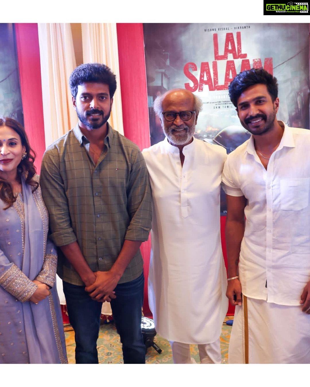 Aishwarya R. Dhanush Instagram - When your FATHER trusts in you.. When you believe GOD is by you.. MIRACLES happen in true. After 7 long years..the journey begins again with grateful and joyful tears #lalsalaam #daytoberemembered