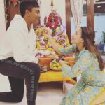 Aishwarya R. Dhanush Instagram - He brings joy and blessings to new beginnings.. He is always there at every step nook and corner to guard and guide .. His very presence pushes negativity afar and attracts smiles and positivity! Stay close and play your charm always you almighty! #ganapathybappamoriya