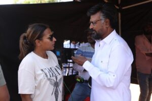 Aishwarya R. Dhanush Instagram - #lalsalaam moideen bhai ! And off we go to our next schedule ,kudos team and @therealkapildev sir you are a darling 🫡 see you soon ! #thankfulgratefulblessed