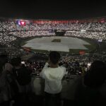 Aishwarya R. Dhanush Instagram - Everything about last night was LIT 🔥 the sky,the stadium,my heart ! #CSK #ipl2023 #mommymoments❤️ #makingmemories
