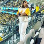 Aishwarya R. Dhanush Instagram - What a match night for a mother it was ! For our #CSK to win on home ground and to see my boys cheer and in full glee ! #momeriesforlife❤️ Finals here we come ! #CSK #sons❤️❤️ #aboutlastnight✨
