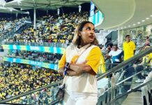 Aishwarya R. Dhanush Instagram - What a match night for a mother it was ! For our #CSK to win on home ground and to see my boys cheer and in full glee ! #momeriesforlife❤️ Finals here we come ! #CSK #sons❤️❤️ #aboutlastnight✨