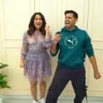 Aishwarya Sharma Bhatt Instagram - Chanting louder than the stadium speakers with Neil! 🏏 Let’s bring the cup home, India! #IndiaVsPakistan #WorldCupFever #GameOn #HeartBeatsForIndia
