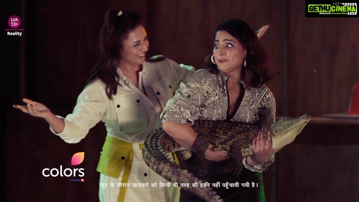 Aishwarya Sharma Bhatt Instagram - Magar Rani Divyanka is back! 🐊 Dekhiye #KhatronKeKhiladi, harr Sat-Sun raat 9 baje, sirf #Colors par. #KKK13 #KhatronKeKhiladi13 @itsrohitshetty @msarenaofficial @ceraindia @divyankatripathidahiya @aisharma812