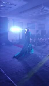 Akshara Reddy Instagram - Go Green , with the 💚Queen of Hearts 💚, with Gorgeous @aksharareddy.official at the @hindustan.university @fashiondesignhits RAZZLE DAZZLE 9.0 showcase , ..Green is the color of the next season 💚, #sustainability #recycle #renew #revive Outfit : @julesamin Assisted by @stylingbyajay