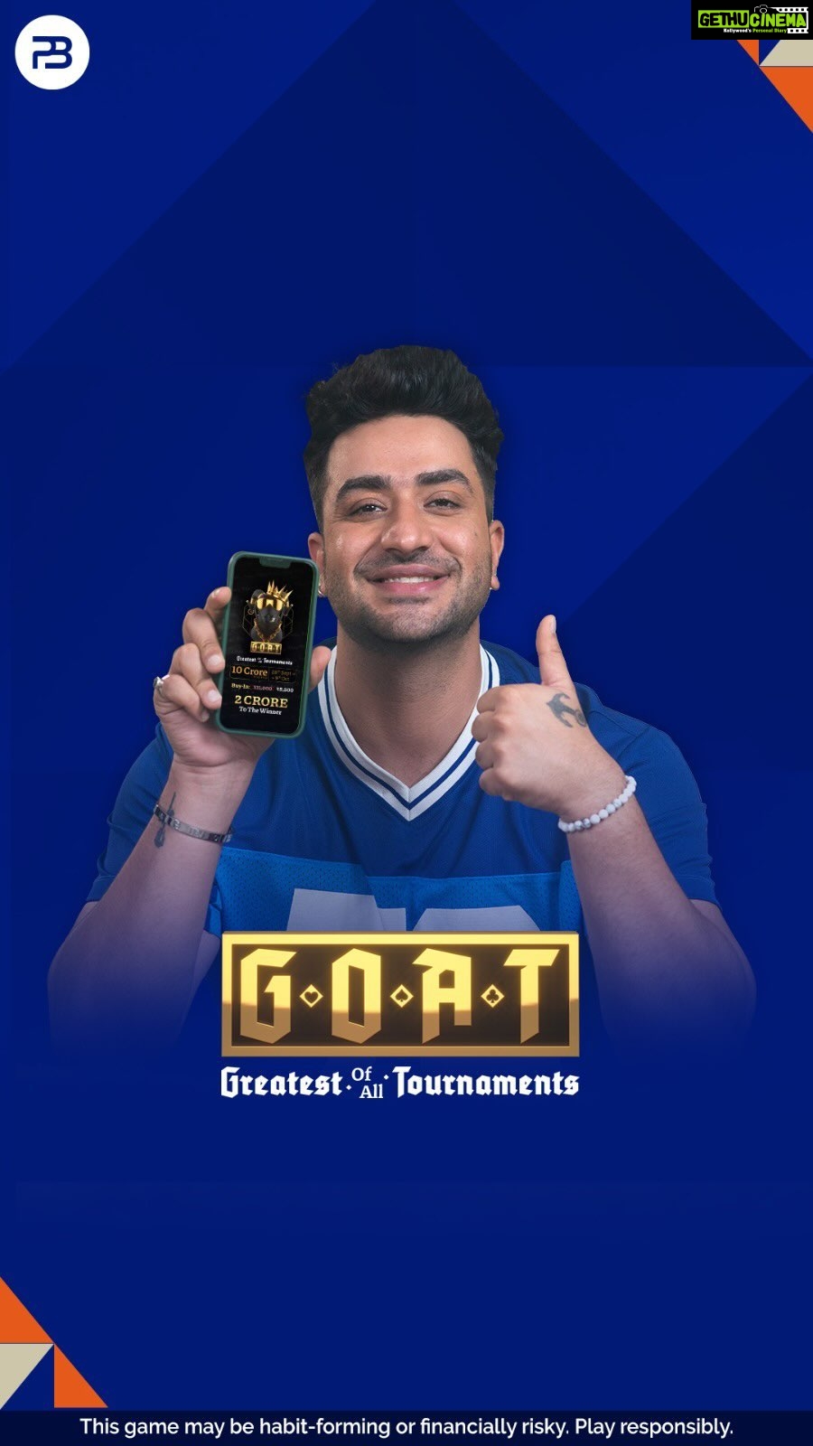 Aly Goni Instagram - Sach karne hai apne saare khwaab? Toh janaab jaldi se India ke biggest poker tournament G.O.A.T ke liye register kar lo! 10 CRORE ki prize pool se jeetne ka mauka baar baar nahi ayega! 1st aane wale ko 2 CRORE, 2nd place ko 1 CRORE aur 3rd Place ko 50 Lac ka prize money milega, woh bhi sirf aur sirf 5500 ki buy-in pe…Der mat karo go Check out the link in my bio and register for India’s Biggest Poker Tournament Now! #Poker #Baazigar #SkillGame #GOAT #PokerIsASport #YouHoldTheCards