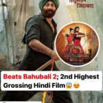 Ameesha Patel Instagram - Posted @withregram • @instantbollywood Sunny Deol and Ameesha Patel-starrer Gadar 2 has surpassed the domestic earnings of the Hindi version of SS Rajamouli's Baahubali 2: The Conclusion on its 30th day since release and has now become the second highest-grossing Hindi film in India behind Shah Rukh Khan's Pathaan. The action-packed sequel earned Rs 1.45 crore on its fifth Saturday, i.e. September 10 taking its total net India collection to Rs 512.35 crore. The 2017 release Baahubali 2: The Conclusion, headlined by Prabhas, had earned Rs 510.99 crore from its Hindi version in India in its lifetime theatrical run. Now, Gadar 2 is only behind Shah Rukh Khan, Deepika Padukone, and John Abraham-starrer Pathaan, which marked SRK's comeback to the big screen as a leading hero after more than four years, had collected Rs 524 crore in India from its Hindi version. . . #gadar2 #sunnydeol #bahubali2 #mb