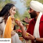 Ameesha Patel Instagram - Posted @withregram • @taranadarsh #Gadar2 continues to create hungama at the #BO, expected to surpass ₹ 510 cr mark any time soon… Made on a modest budget, plus non-holiday release and pitched against another film, yet #Gadar2 has created HISTORY… #TaraSingh and #Sakina continue to win hearts! #SunnyDeol #AmeeshaPatel #AnilSharma #ZeeStudios
