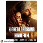 Ameesha Patel Instagram - Posted @withregram • @taranadarsh #Gadar2 crosses *lifetime biz* of #Pathaan #Hindi [₹ 524.53 cr] in #India… Now No. 1 HIGHEST GROSSING FILM in #Hindi in #India… Biz at a glance… ⭐️ Week 1: ₹ 284.63 cr ⭐️ Week 2: ₹ 134.47 cr ⭐️ Week 3: ₹ 63.35 cr ⭐️ Week 4: ₹ 27.55 cr ⭐️ Week 5: ₹ 7.28 cr ⭐️ Week 6: ₹ 4.72 cr ⭐️ Weekend 7: ₹ 2.75 cr [till Wed] ⭐️ Total: ₹ 524.75 cr #India biz. Nett BOC. #Boxoffice