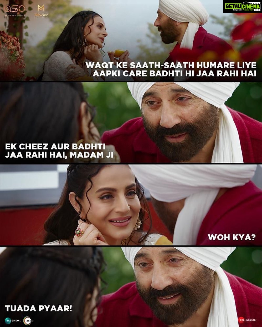 Ameesha Patel Instagram - Haaye, Madam ji aur Tara Singh ke pyaar ko kisi ki nazar na lage! 🧿🥰 Book your tickets! (Link in bio) #Gadar2 in cinemas now. 🎞️ @zeestudiosofficial @gadarmovie_official @iamsunnydeol shaktimaan6963 @mithoon11 @shabinakhanofficial @quadri.sayeed @manishwadhwa.in @hellomontysharma @mrgravitas @zeemusiccompany @zee5 @zeecinema @zee5global