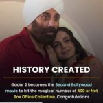 Ameesha Patel Instagram - Posted @withregram • @bollywoodnewss_ Next stop 500 cr 🔥 . . . . . . #gadar2 #sunnydeol #ameeshapatel #explorepage