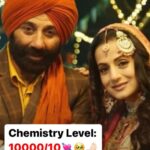 Ameesha Patel Instagram - Posted @withregram • @instantbollywood 20 years later Sakina & Tara winning hearts & breaking records yet again with their heartwarming chemistry & undying love🥹💘🥹💘 . . #ameeshapatel #gadar2 #sunnydeol #mb