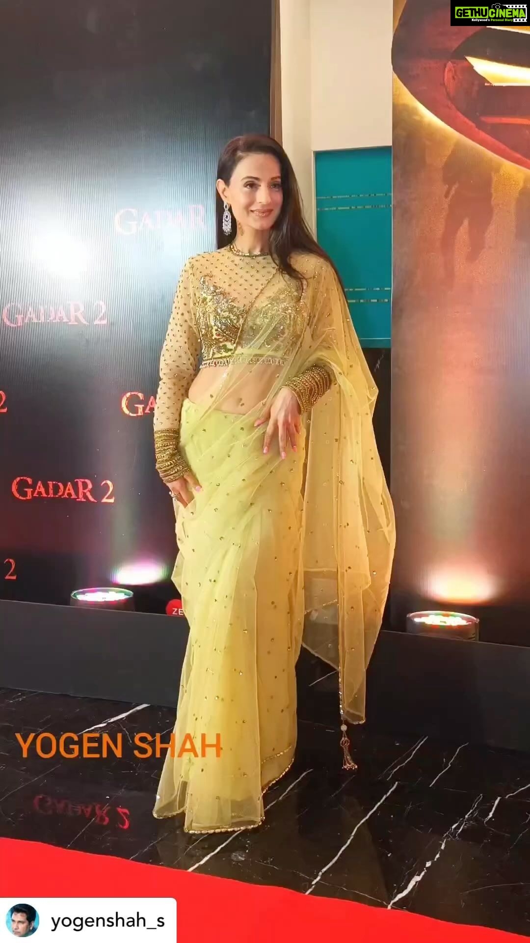 Ameesha Patel - 102.8K Likes - Posted @withregram • @yogenshah_s #ameeshapatel at #gadar2 success party.
Distributing sweets to media.
SAKINA dressed by @rockystarofficial @rockystar100
Glam by @jaywantthakre
Hair by @poojaudeshihairdesigns