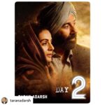 Ameesha Patel Instagram - Posted @withregram • @taranadarsh It’s a TSUNAMI… #Gadar2 continues to ROAR, ROCK and RULE… East - West - North - South, #Gadar2 is all set for a historic run… Will comfortably cross *₹ 200 cr* in *Week 1* itself… Fri 40.10 cr, Sat 43.08 cr. Total: ₹ 83.18 cr. #India biz. BLOCKBUSTER.
